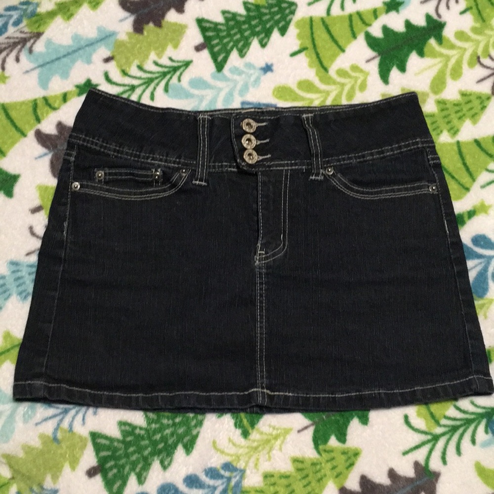 Denim mini skirt
